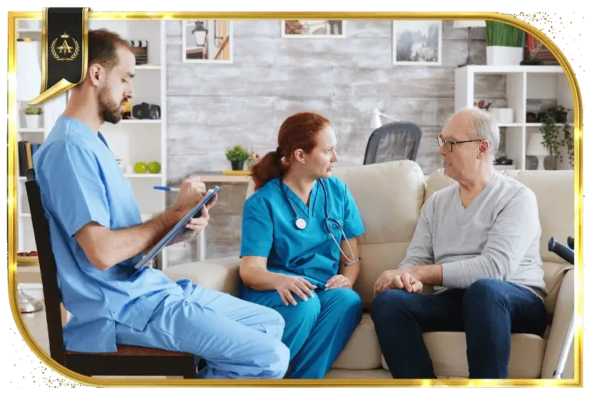 Discussion between doctor and person